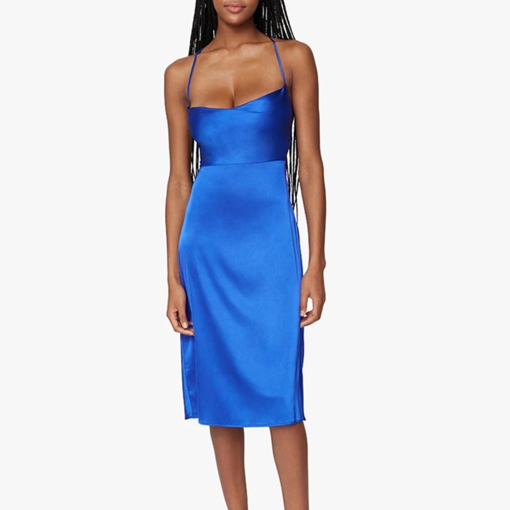 WEWOREWHAT Tie Back Midi Dress Danielle Bernstein